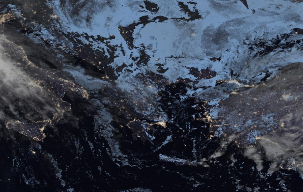 Τελευταία δορυφορική εικόνα νεφοκάλυψης