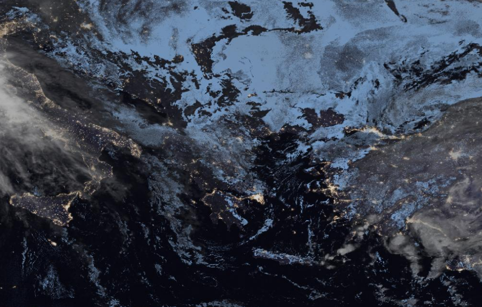 Τελευταία δορυφορική εικόνα νεφοκάλυψης