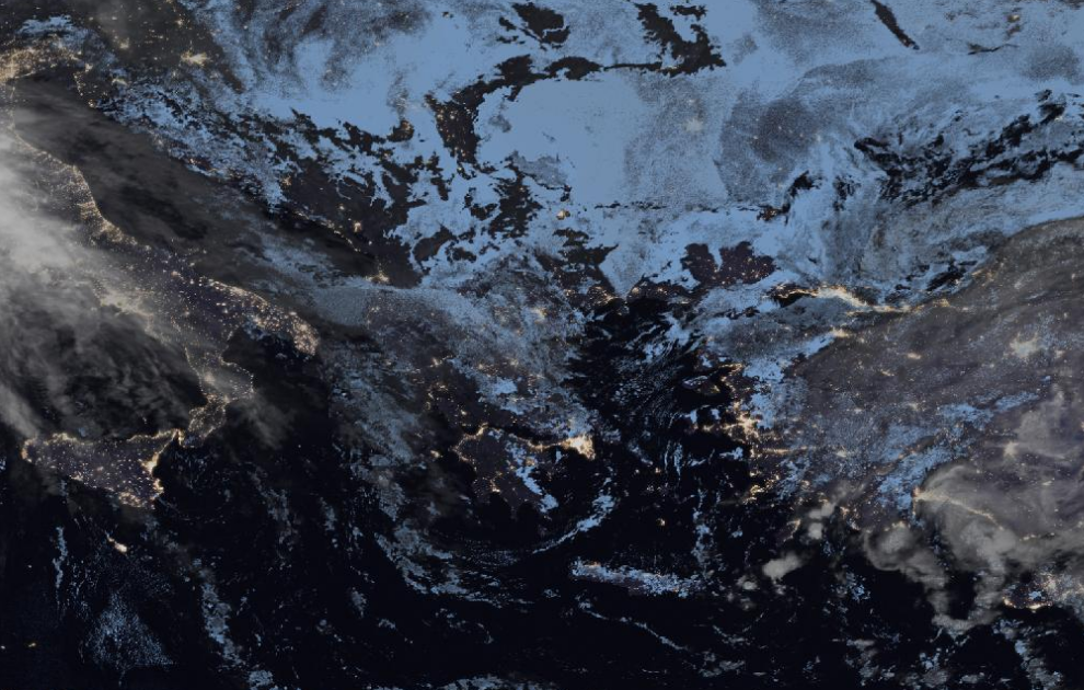 Τελευταία δορυφορική εικόνα νεφοκάλυψης