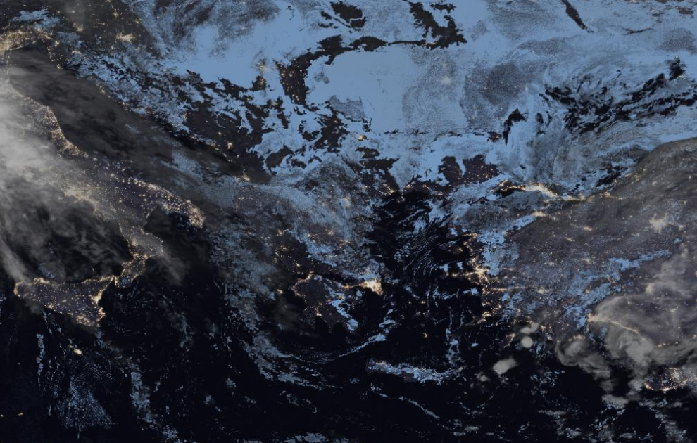 Τελευταία δορυφορική εικόνα νεφοκάλυψης