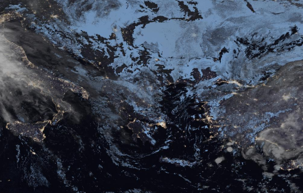 Τελευταία δορυφορική εικόνα νεφοκάλυψης