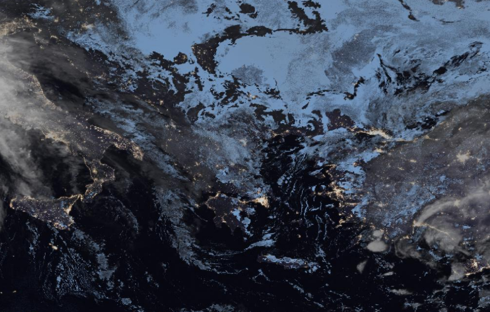 Τελευταία δορυφορική εικόνα νεφοκάλυψης