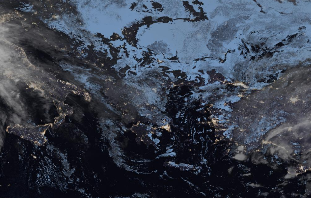 Τελευταία δορυφορική εικόνα νεφοκάλυψης