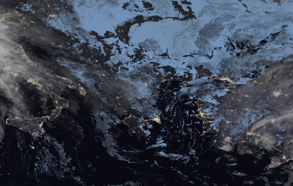 Τελευταία δορυφορική εικόνα νεφοκάλυψης