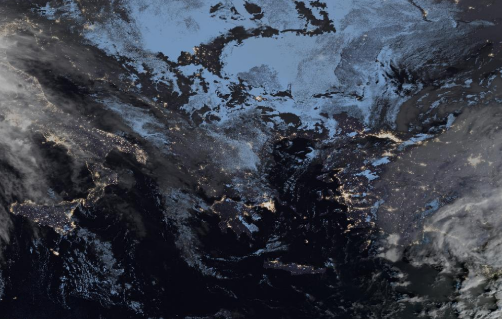 Τελευταία δορυφορική εικόνα νεφοκάλυψης