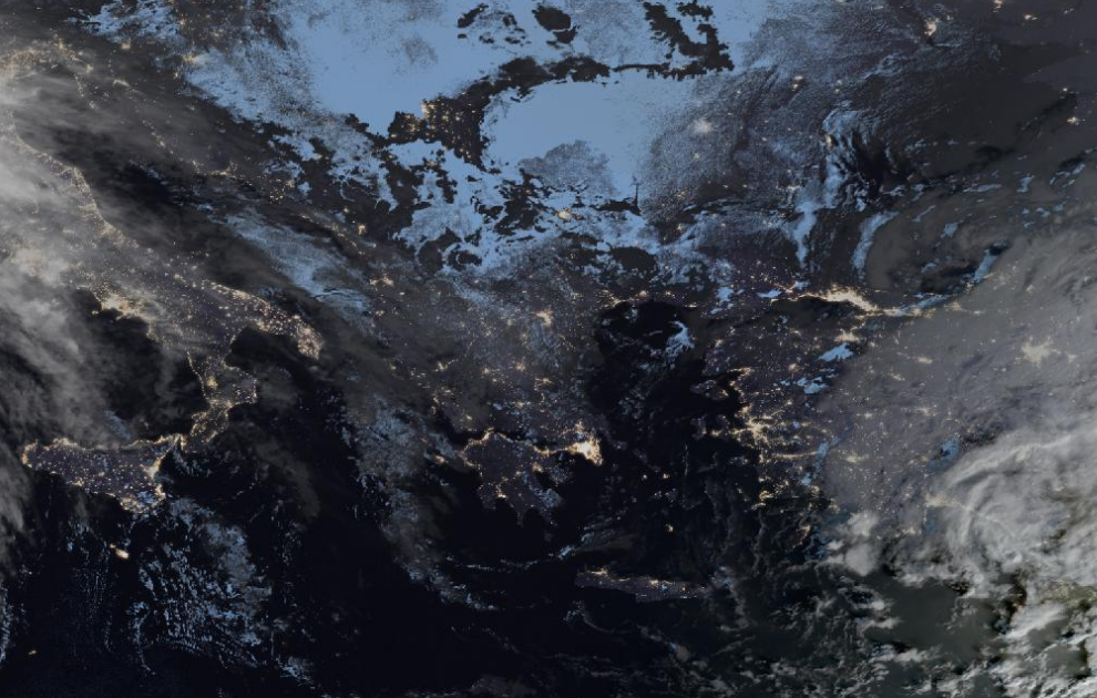 Τελευταία δορυφορική εικόνα νεφοκάλυψης