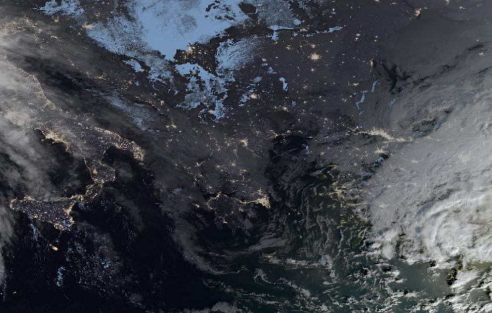 Τελευταία δορυφορική εικόνα νεφοκάλυψης