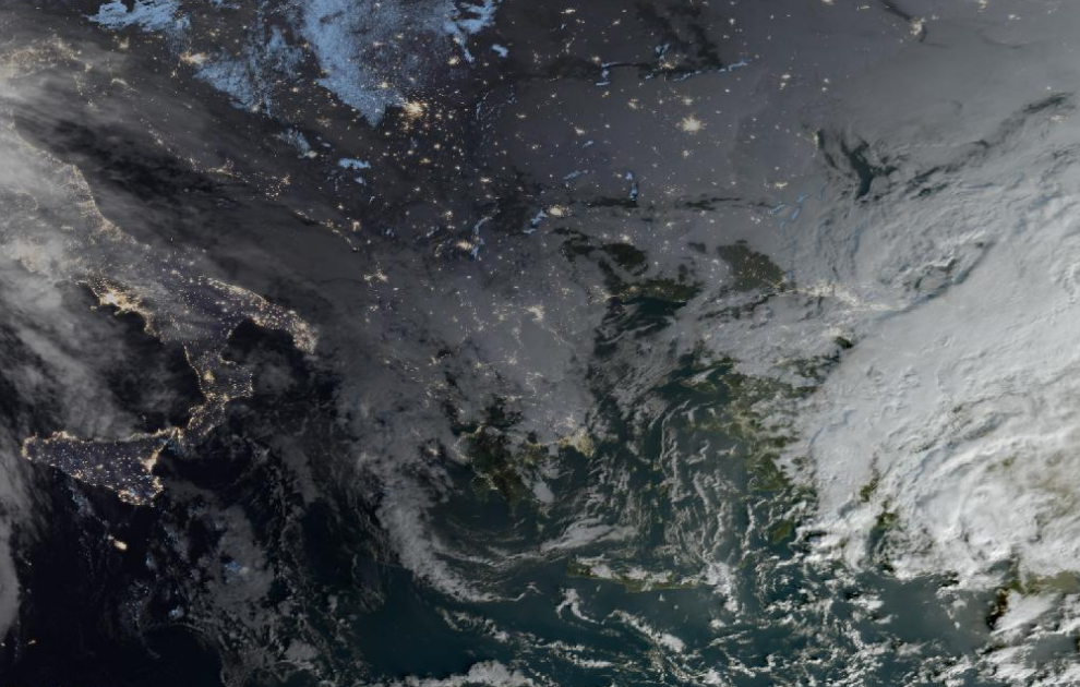 Τελευταία δορυφορική εικόνα νεφοκάλυψης