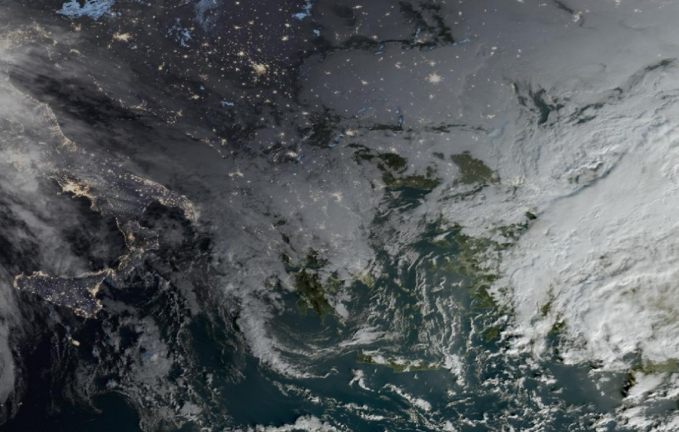 Τελευταία δορυφορική εικόνα νεφοκάλυψης