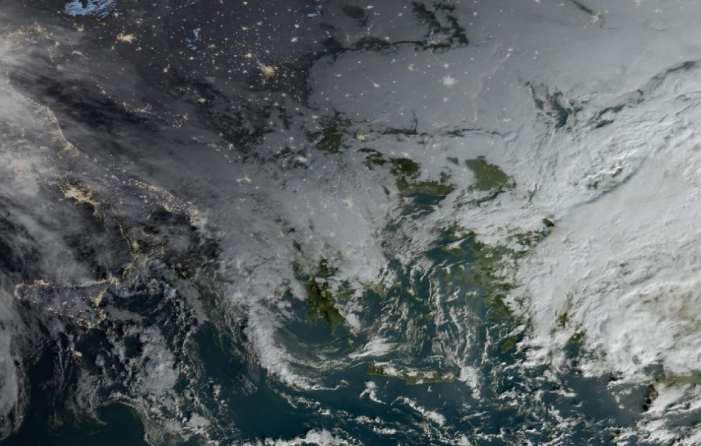 Τελευταία δορυφορική εικόνα νεφοκάλυψης