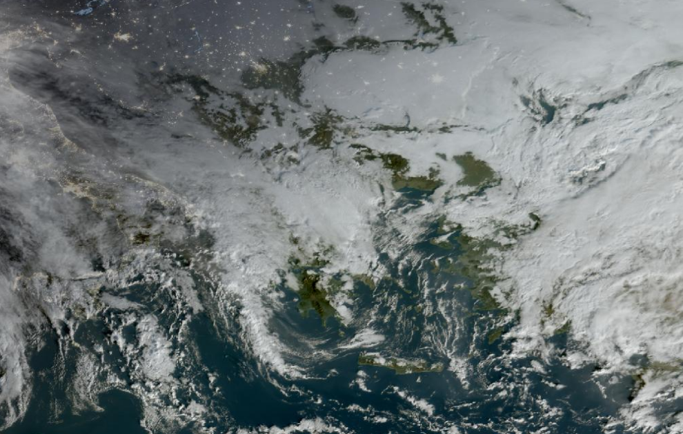 Τελευταία δορυφορική εικόνα νεφοκάλυψης