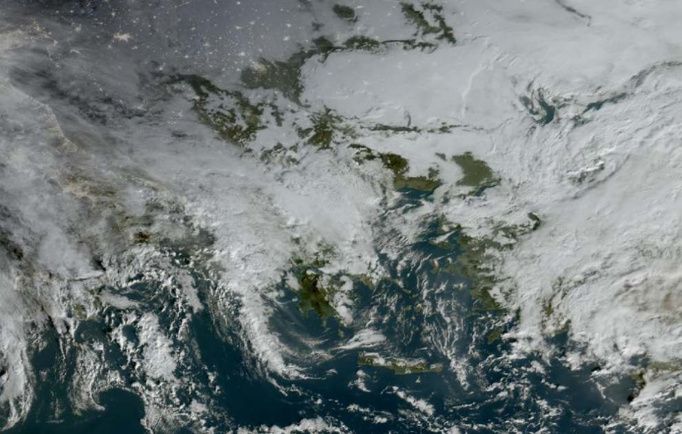 Τελευταία δορυφορική εικόνα νεφοκάλυψης