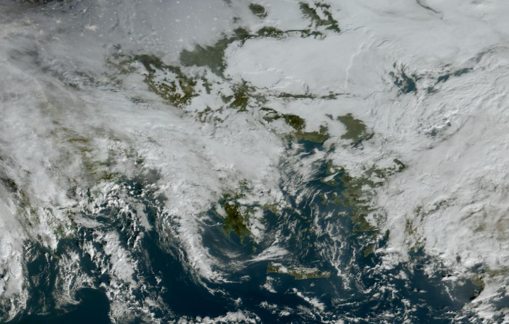 Τελευταία δορυφορική εικόνα νεφοκάλυψης