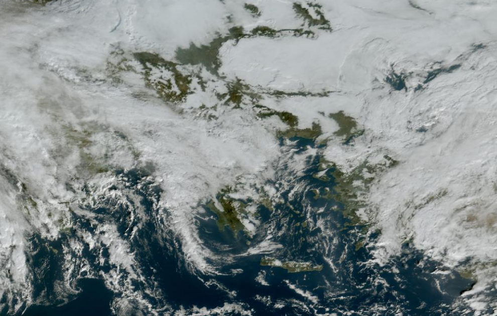 Τελευταία δορυφορική εικόνα νεφοκάλυψης