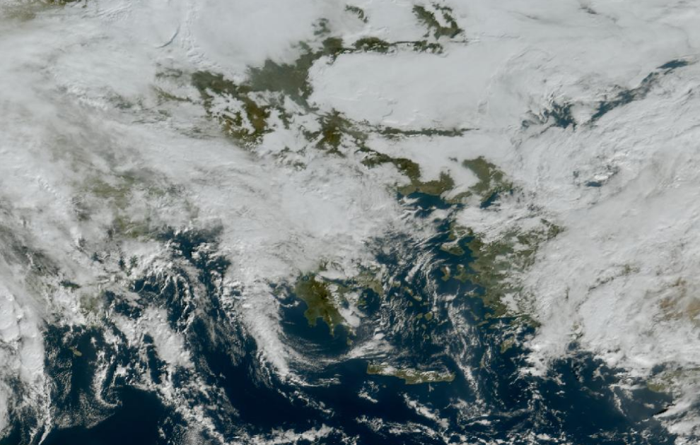 Τελευταία δορυφορική εικόνα νεφοκάλυψης