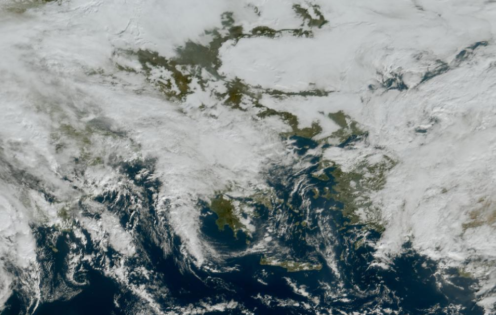 Τελευταία δορυφορική εικόνα νεφοκάλυψης