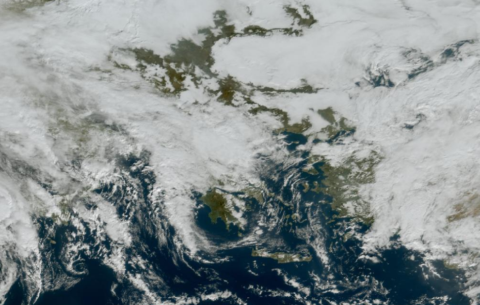 Τελευταία δορυφορική εικόνα νεφοκάλυψης