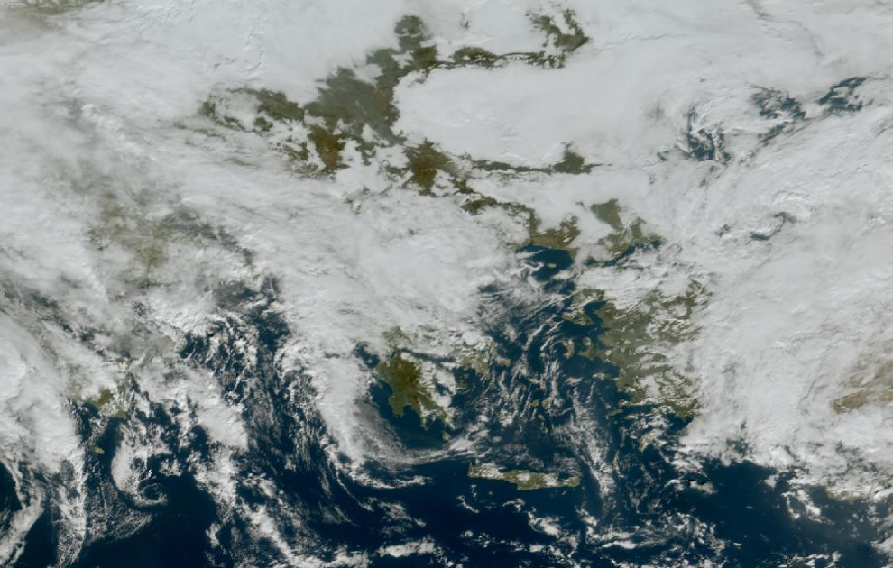 Τελευταία δορυφορική εικόνα νεφοκάλυψης