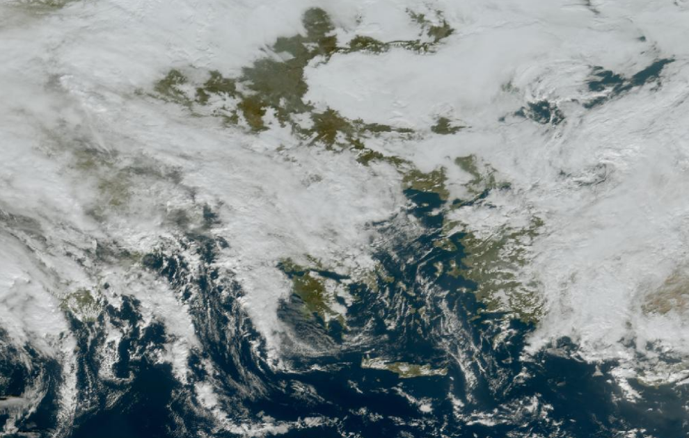 Τελευταία δορυφορική εικόνα νεφοκάλυψης