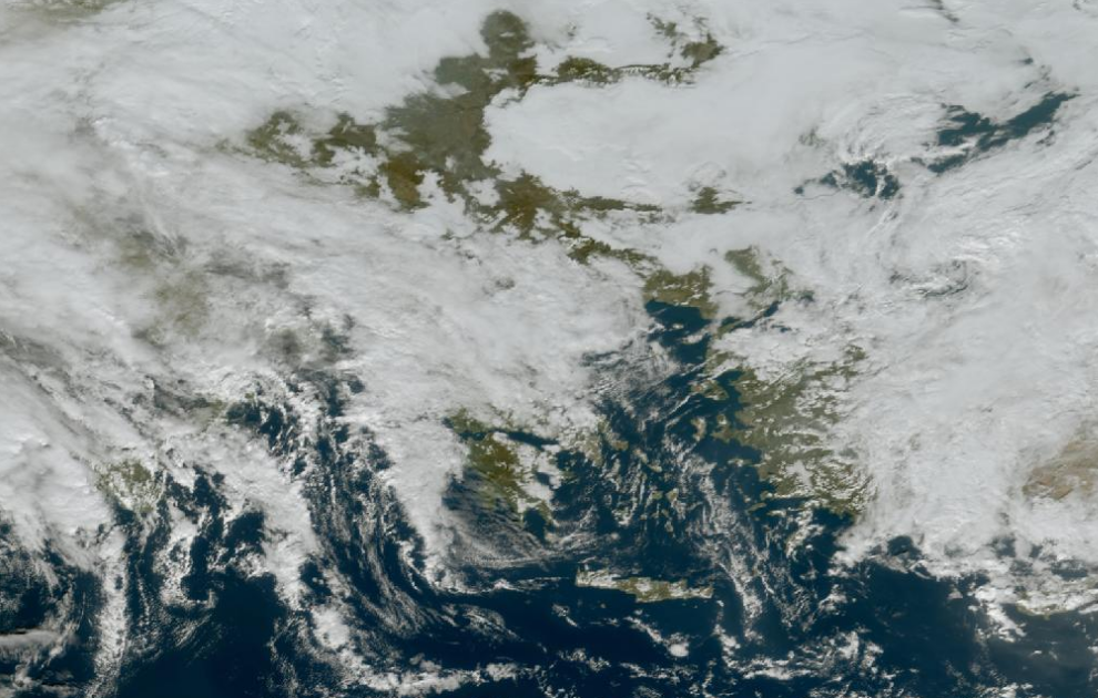 Τελευταία δορυφορική εικόνα νεφοκάλυψης