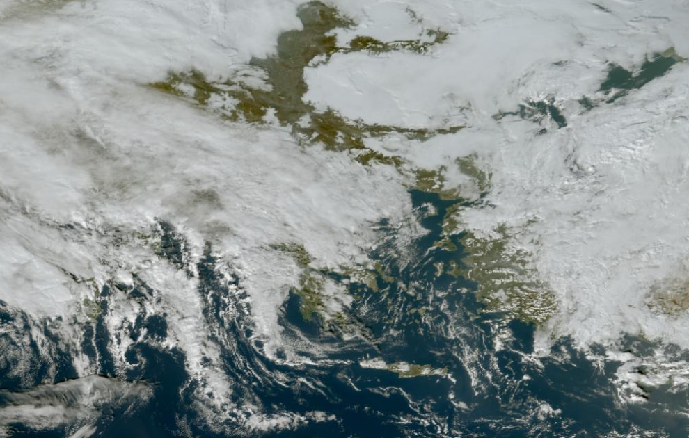 Τελευταία δορυφορική εικόνα νεφοκάλυψης