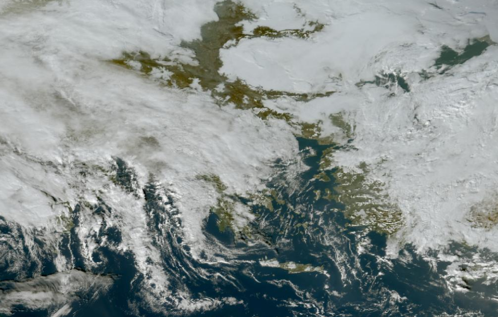 Τελευταία δορυφορική εικόνα νεφοκάλυψης