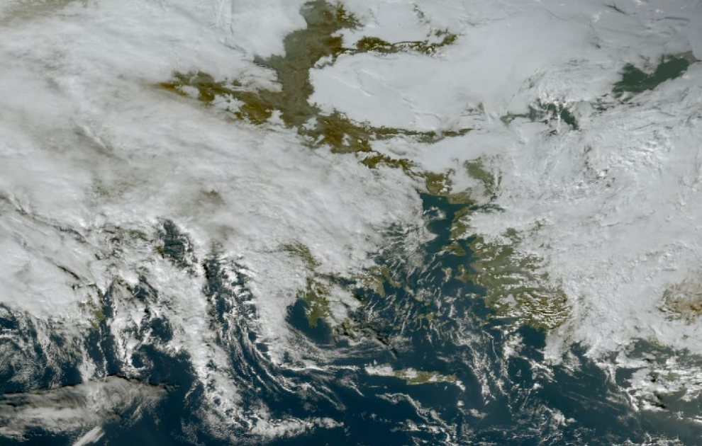 Τελευταία δορυφορική εικόνα νεφοκάλυψης