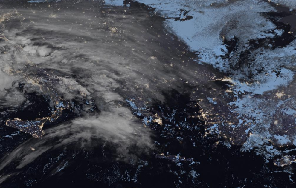 Τελευταία δορυφορική εικόνα νεφοκάλυψης