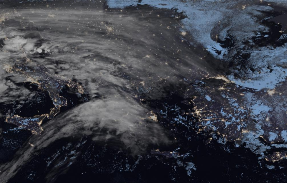 Τελευταία δορυφορική εικόνα νεφοκάλυψης