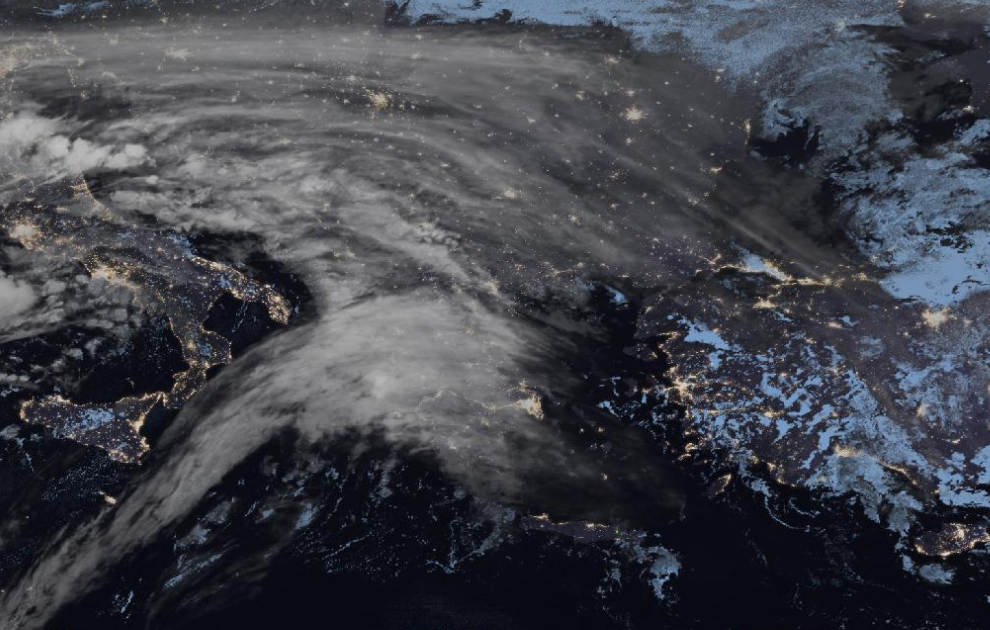 Τελευταία δορυφορική εικόνα νεφοκάλυψης