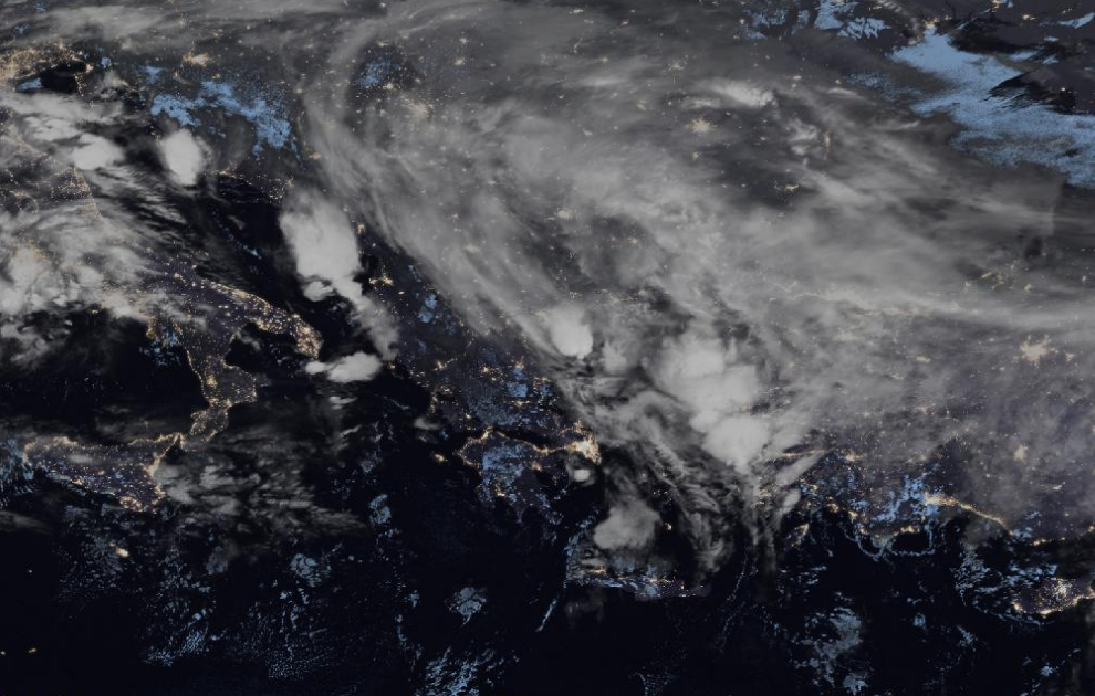 Τελευταία δορυφορική εικόνα νεφοκάλυψης