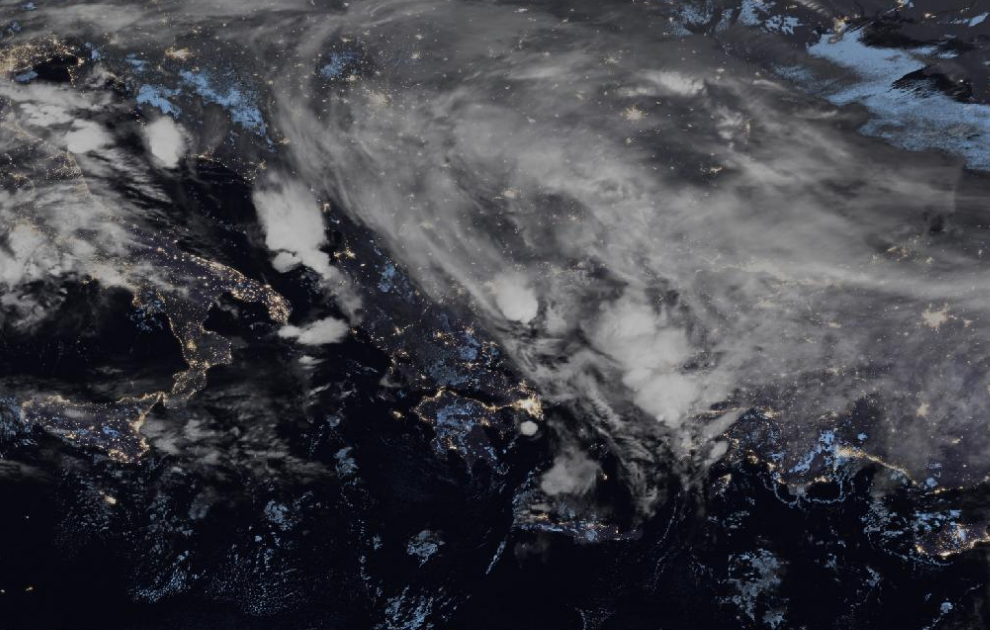 Τελευταία δορυφορική εικόνα νεφοκάλυψης