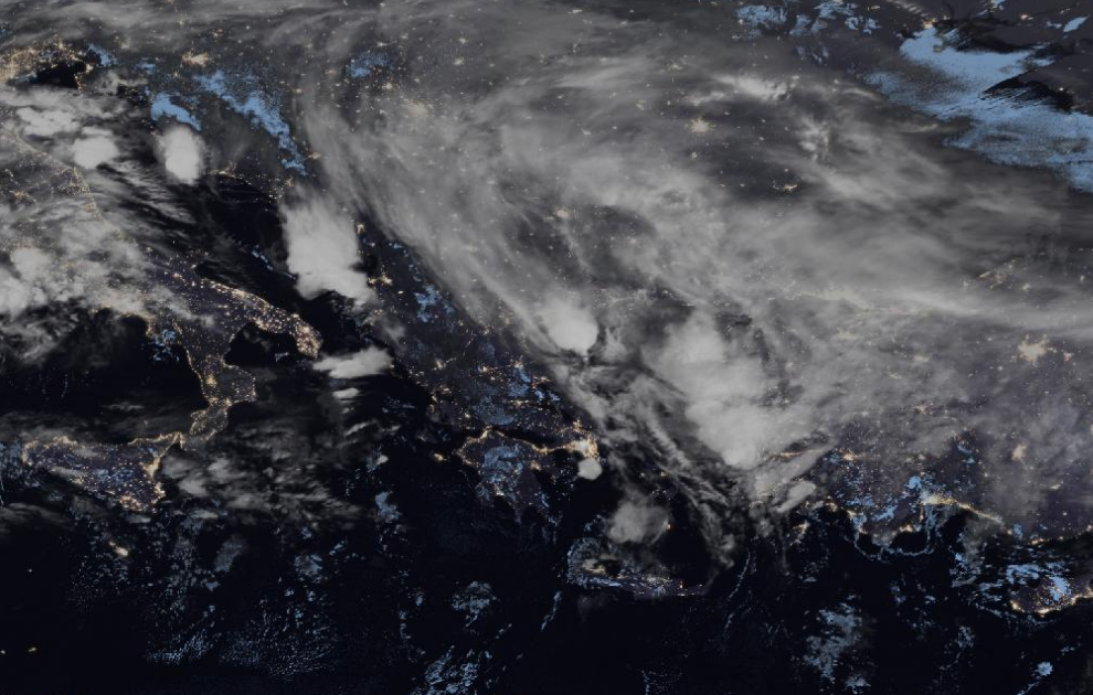 Τελευταία δορυφορική εικόνα νεφοκάλυψης