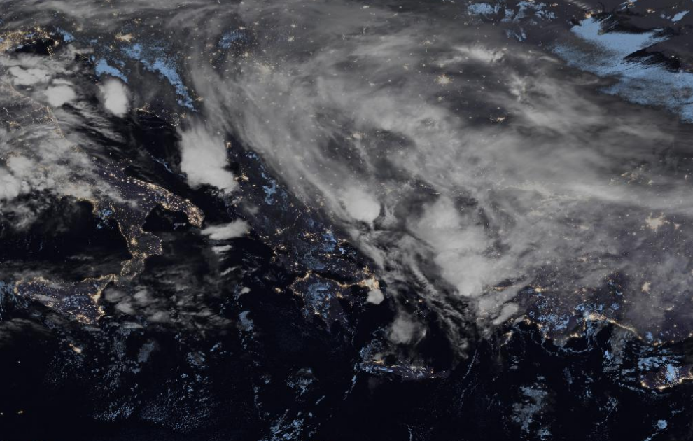 Τελευταία δορυφορική εικόνα νεφοκάλυψης