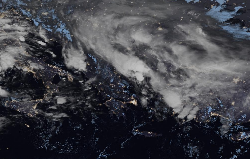 Τελευταία δορυφορική εικόνα νεφοκάλυψης