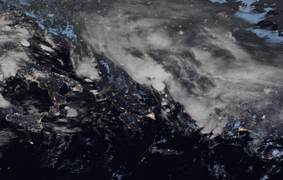 Τελευταία δορυφορική εικόνα νεφοκάλυψης