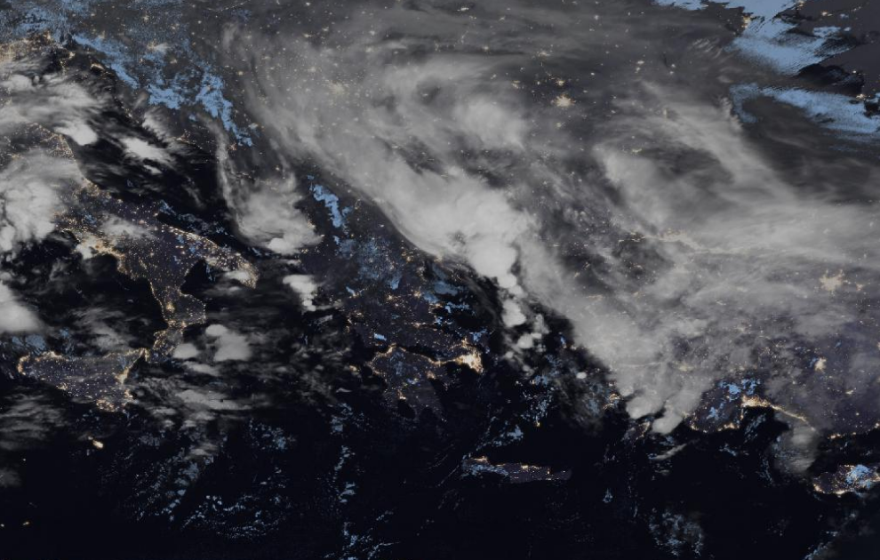 Τελευταία δορυφορική εικόνα νεφοκάλυψης