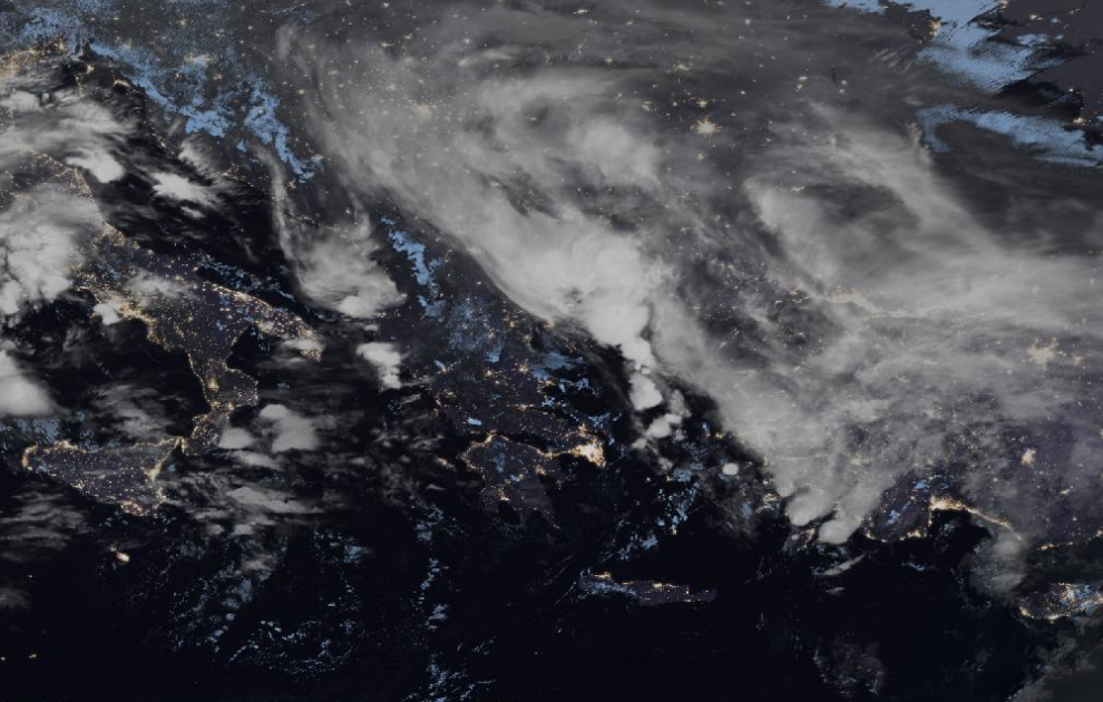 Τελευταία δορυφορική εικόνα νεφοκάλυψης