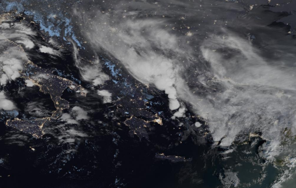 Τελευταία δορυφορική εικόνα νεφοκάλυψης