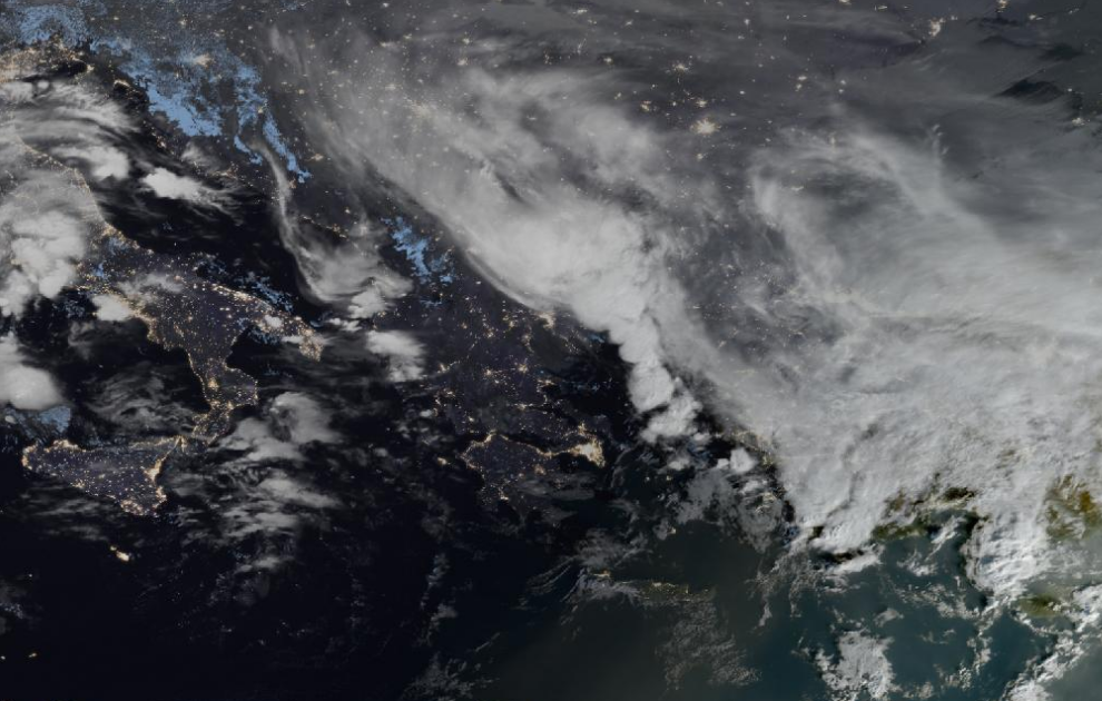 Τελευταία δορυφορική εικόνα νεφοκάλυψης