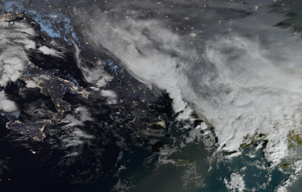 Τελευταία δορυφορική εικόνα νεφοκάλυψης