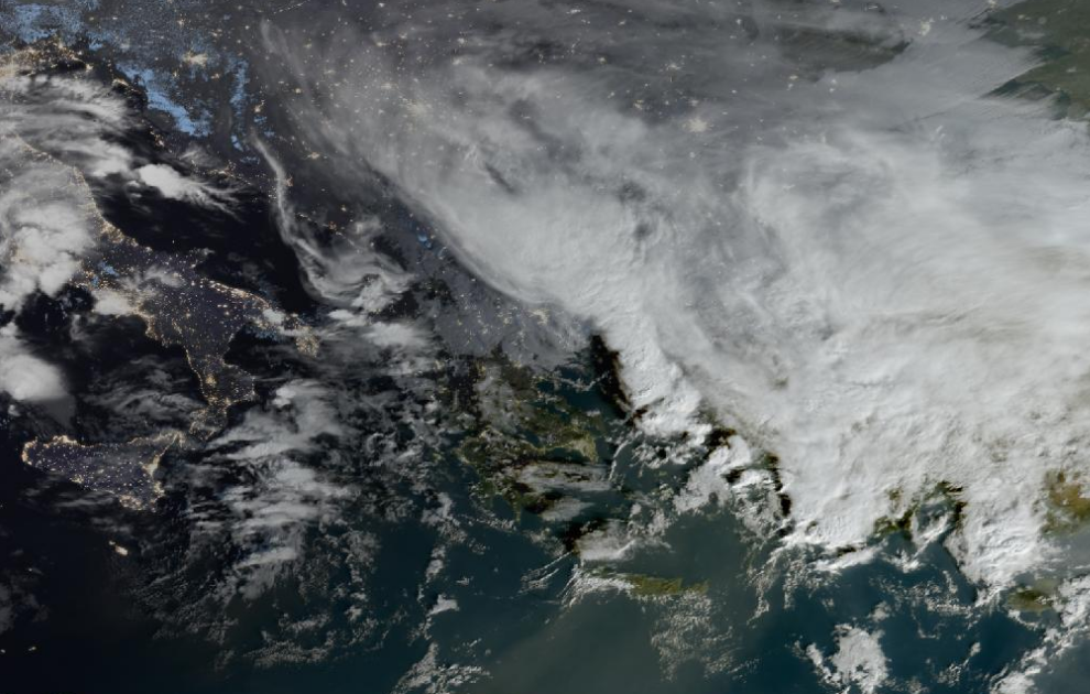 Τελευταία δορυφορική εικόνα νεφοκάλυψης