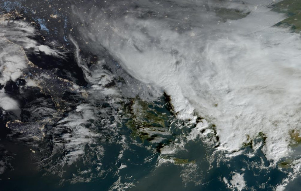 Τελευταία δορυφορική εικόνα νεφοκάλυψης