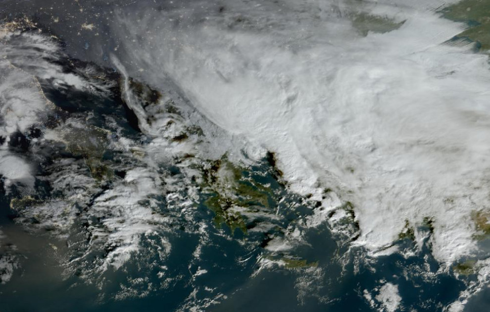 Τελευταία δορυφορική εικόνα νεφοκάλυψης