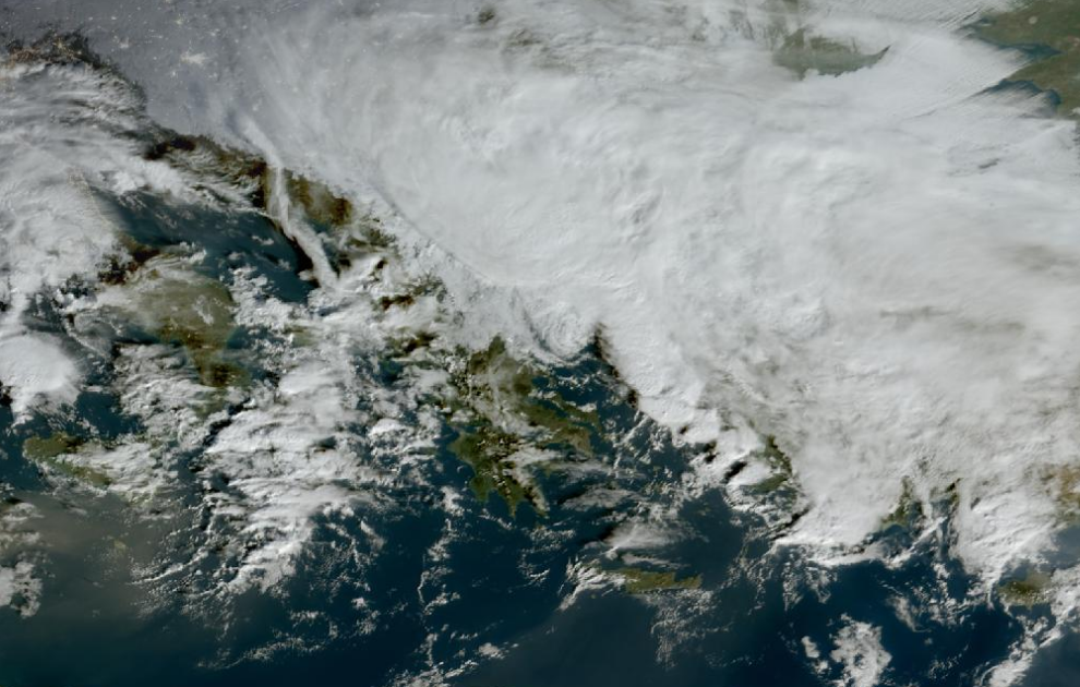 Τελευταία δορυφορική εικόνα νεφοκάλυψης