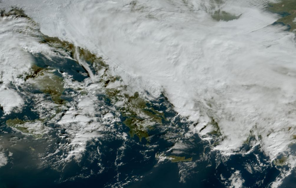 Τελευταία δορυφορική εικόνα νεφοκάλυψης