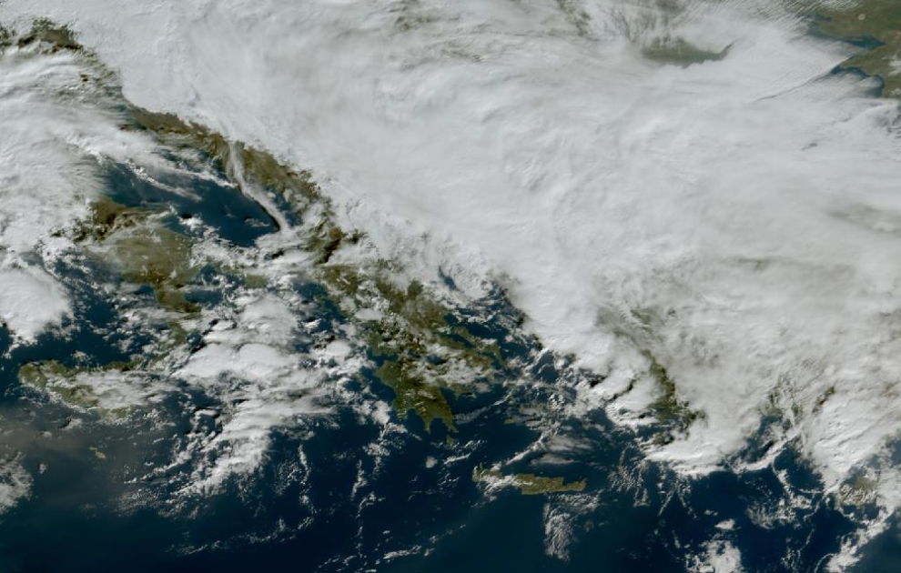 Τελευταία δορυφορική εικόνα νεφοκάλυψης