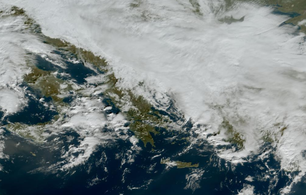 Τελευταία δορυφορική εικόνα νεφοκάλυψης