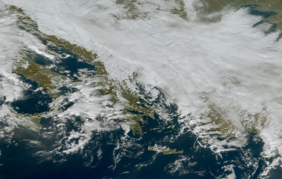 Τελευταία δορυφορική εικόνα νεφοκάλυψης