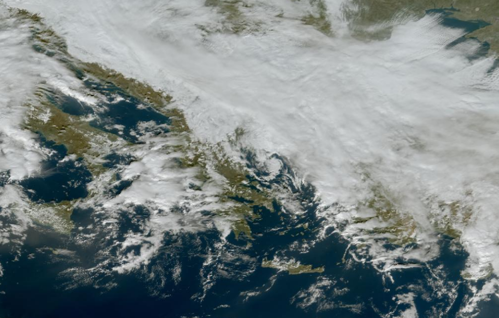 Τελευταία δορυφορική εικόνα νεφοκάλυψης